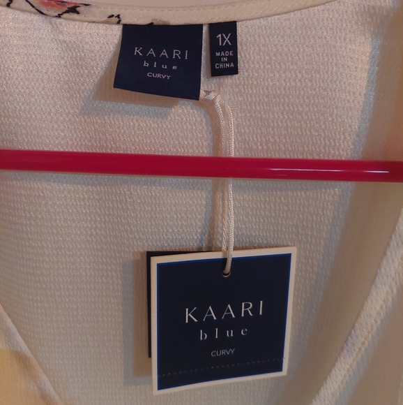KAARI blue 1X Wrap dress - Picture 2 of 4